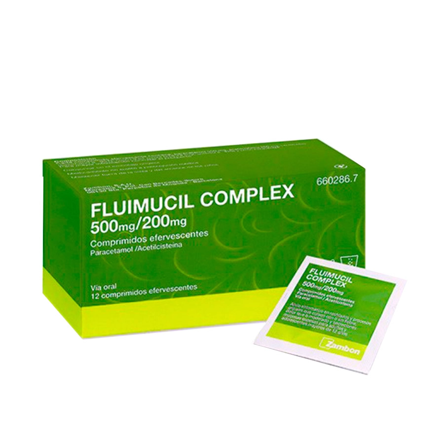 FLUIMUCIL COMPLEX 500 MG/200 MG 12 COMPRIMIDOS EFERVESCENTES