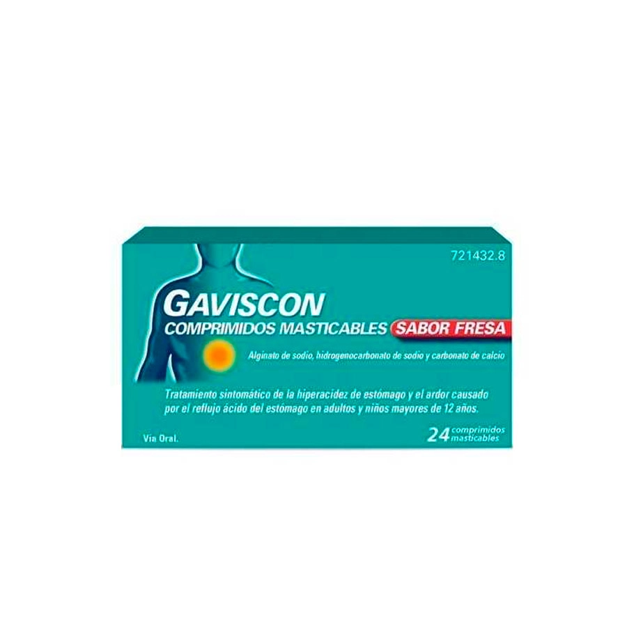 GAVISCON 24 COMPRIMIDOS MASTICABLES (SABOR FRESA)