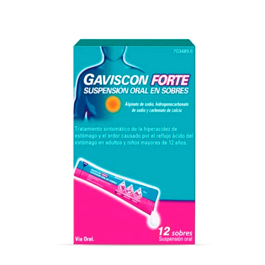 GAVISCON FORTE 12 SOBRES SUSPENSION ORAL 10 ML