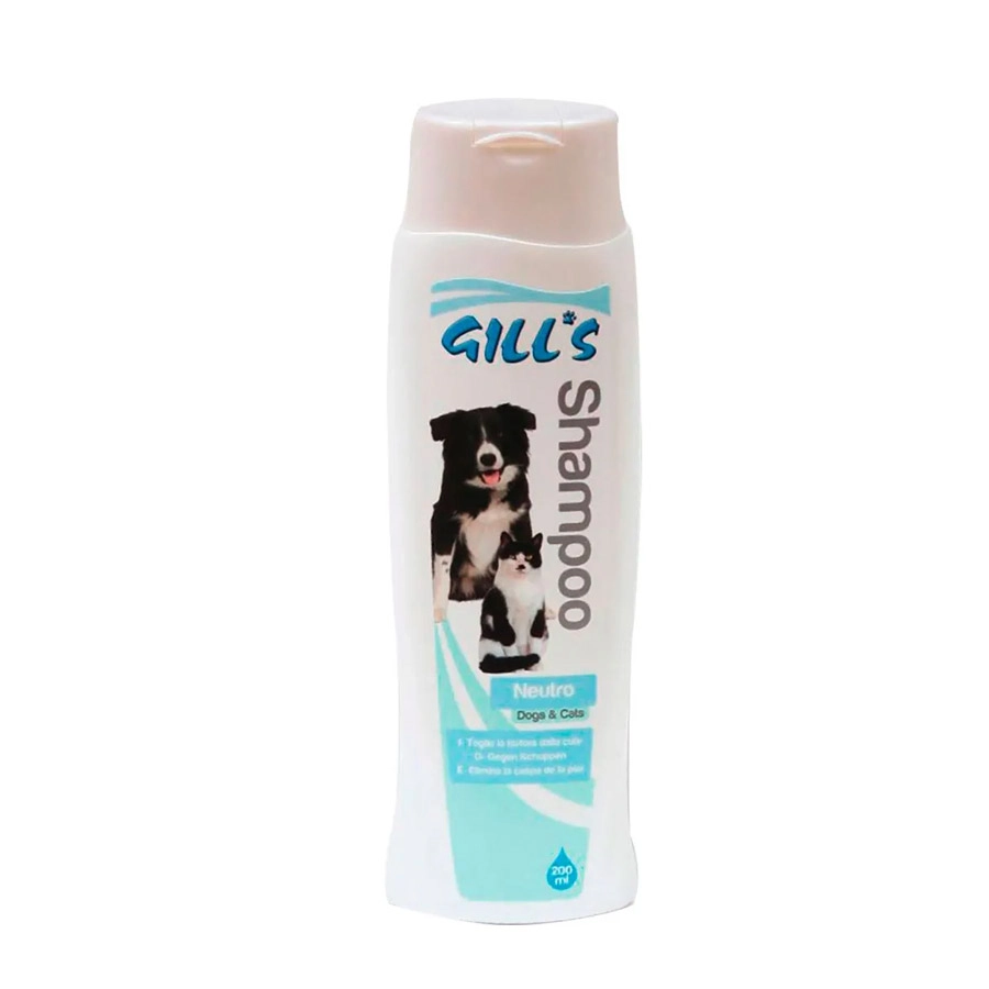 GILLS CHAMPU NEUTRO PARA PERROS Y GATOS 200ML