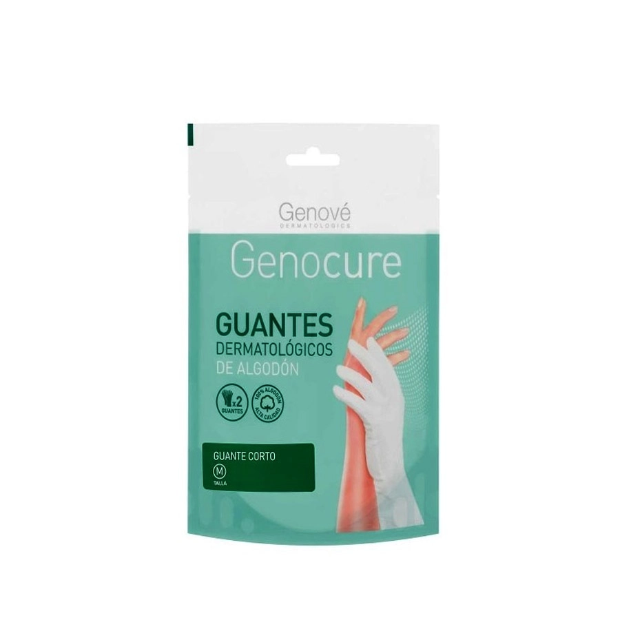 GUANTES DE ALGODON GENOCURE DERMATOLOGICO 2 UNIDADES TALLA M