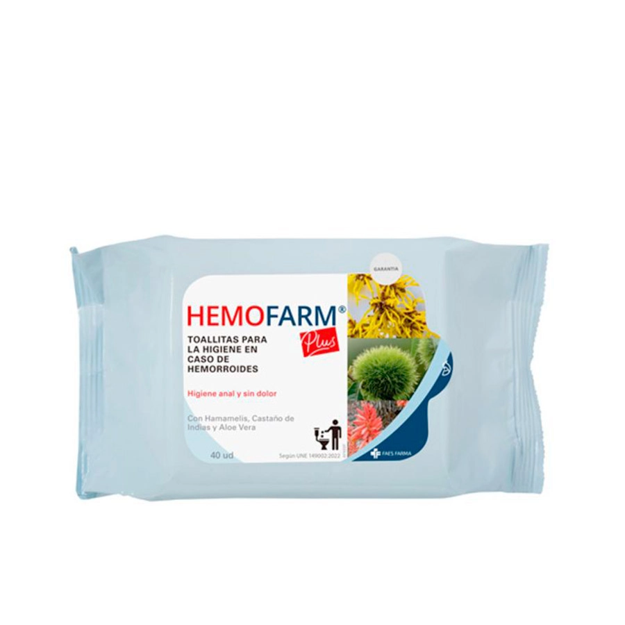 HEMOFARM PLUS TOALLITAS  1 SOBRE 40 UNIDADES