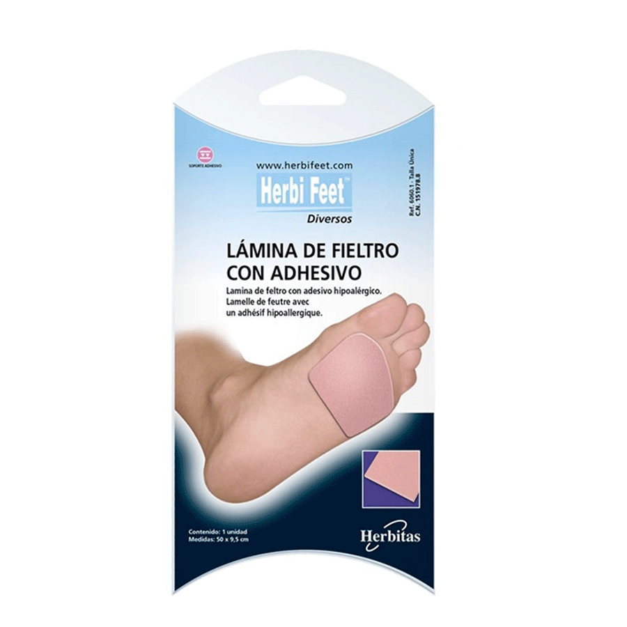 HERBI FEET LAMINA DE FIELTRO CON ADHESIVO  50X 9 CM