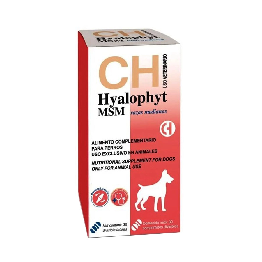 HYALOPHYT MSM COMPLEMENTO ARTICULAR PARA PERROS 30 COMPRIMIDOS