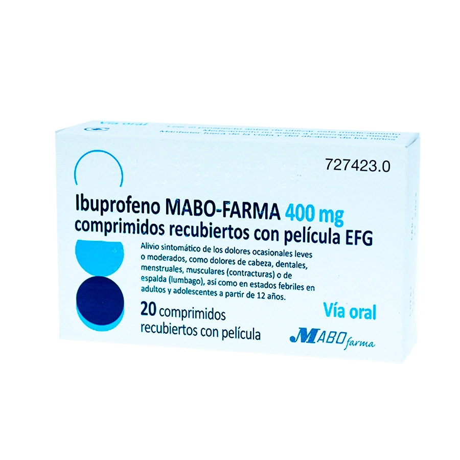 IBUPROFENO MABO-FARMA EFG 400 MG 20 COMPRIMIDOS RECUBIERTOS