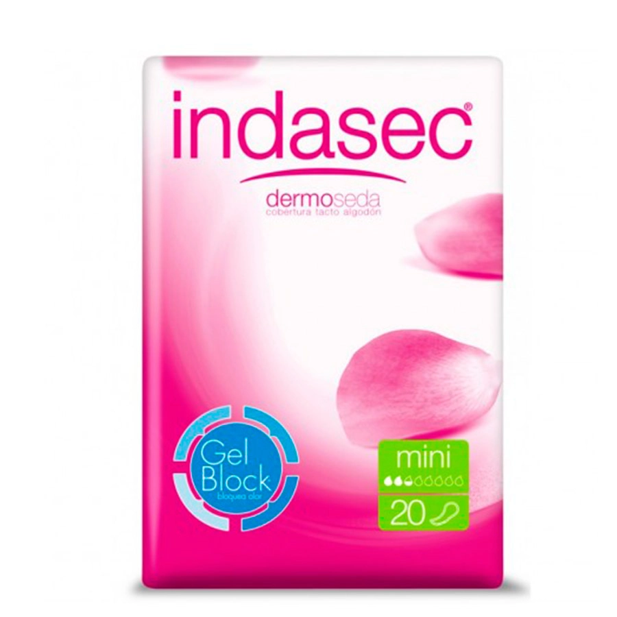 COMPRESA PERDIDAS LEVES INDASEC DISCREET MINI 22 UNIDADES
