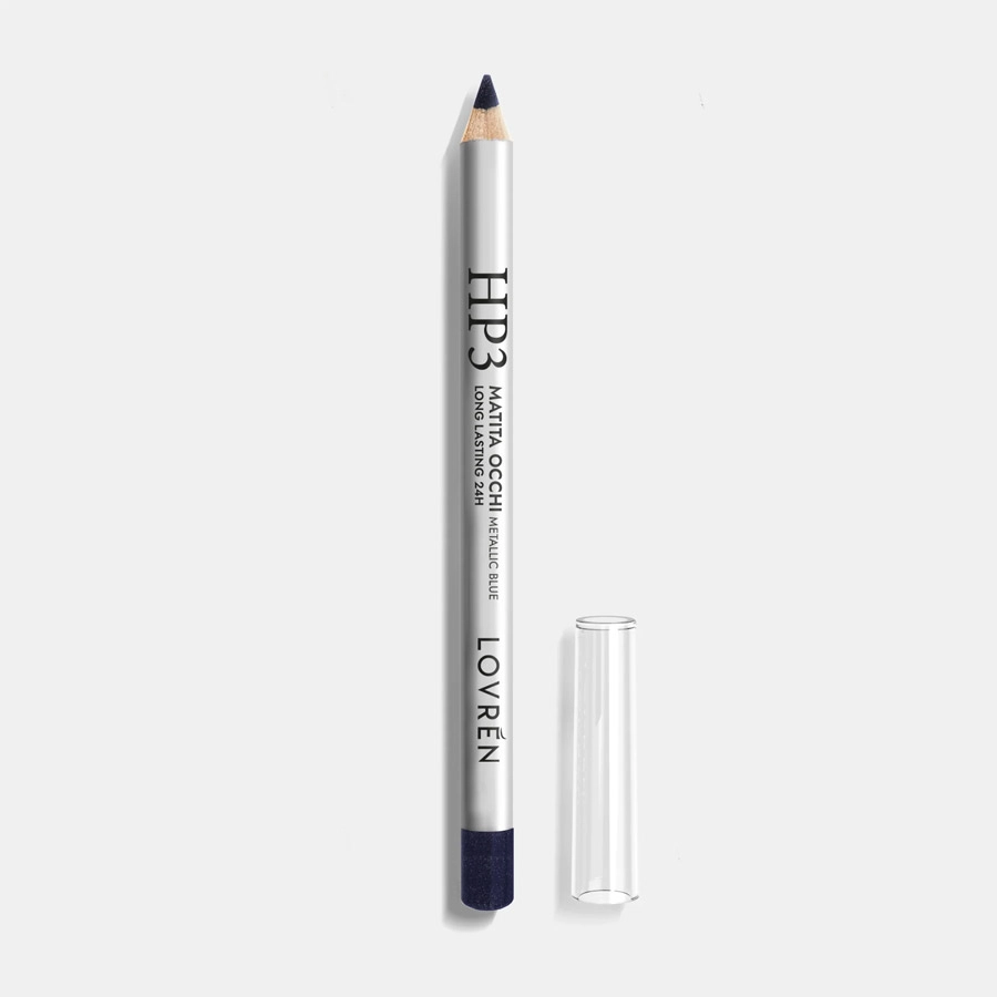 LAPIZ DE OJOS LONG LASTING 24H COLOR AZUL METALLIC  LOVREN