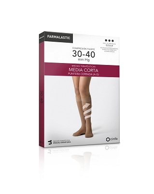MEDIA CORTA (A-D) COMPRESION FUERTE FARMALASTIC TALLA EXTRA GRANDE