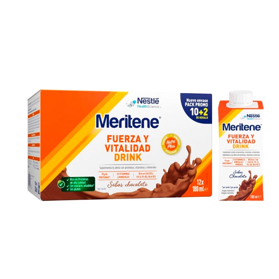MERITENE DRINK CHOCOLATE 10+2 UNIDADES 180ML