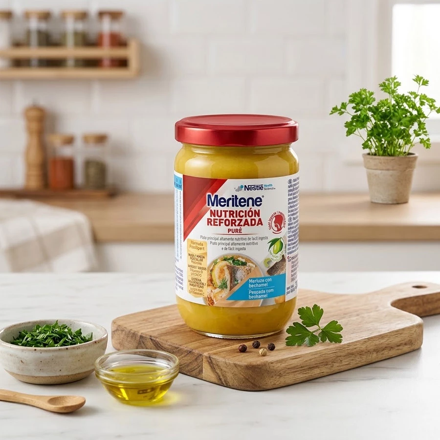 MERITENE PURE  1 FRASCO 300 G SABOR MERLUZA CON BECHAMEL