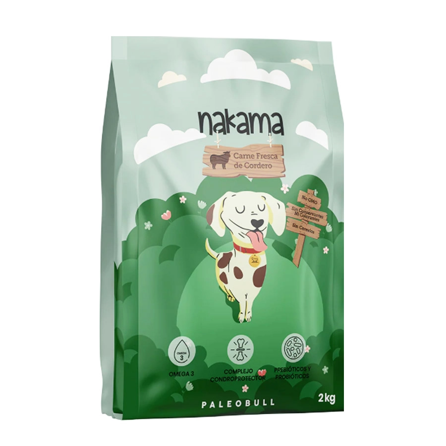 NAKAMA CARNE FRESCA DE CORDERO PARA PERROS PALEOBULL 2KG