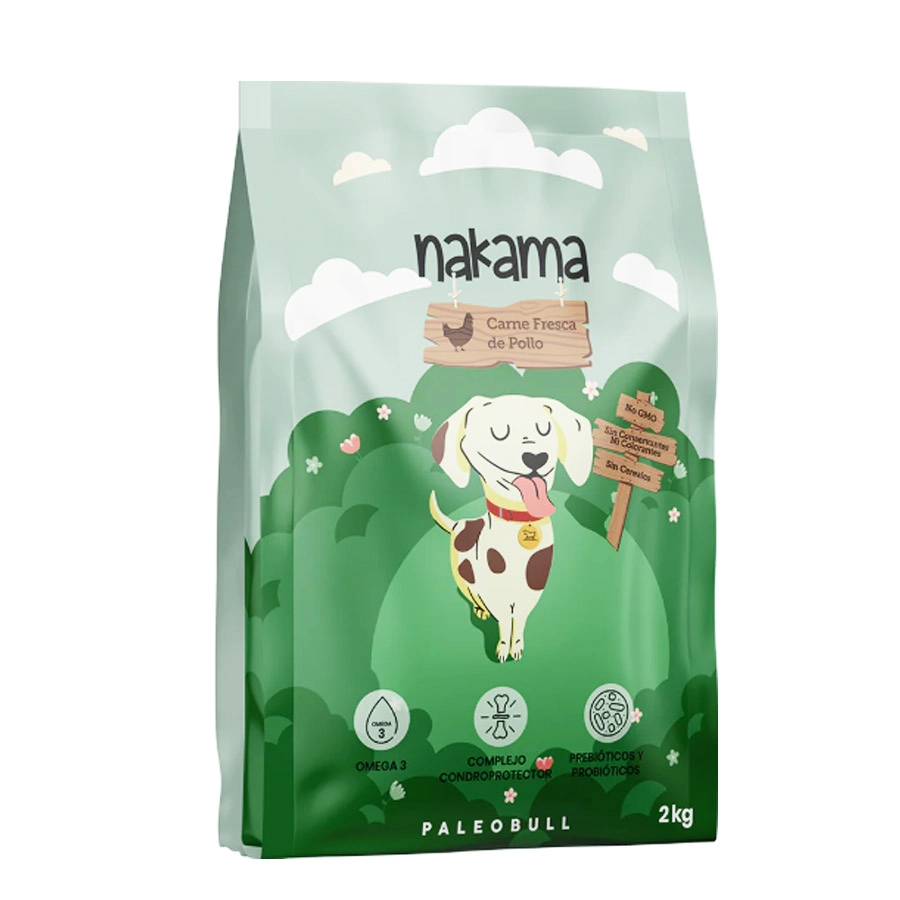 NAKAMA CARNE FRESCA DE POLLO PARA PERROS PALEOBULL 2KG