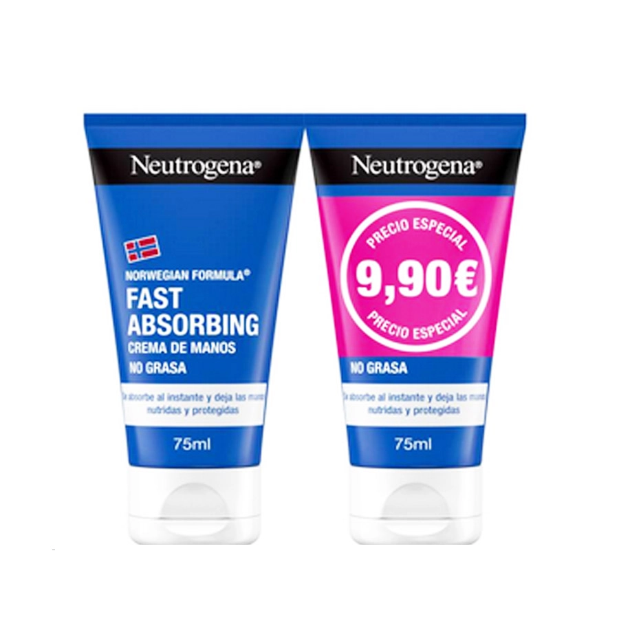 NEUTROGENA FORMULA NORUEGA CREMA DE MANOS RAPIDA ABSORCION  2 UNIDADES 75 ML