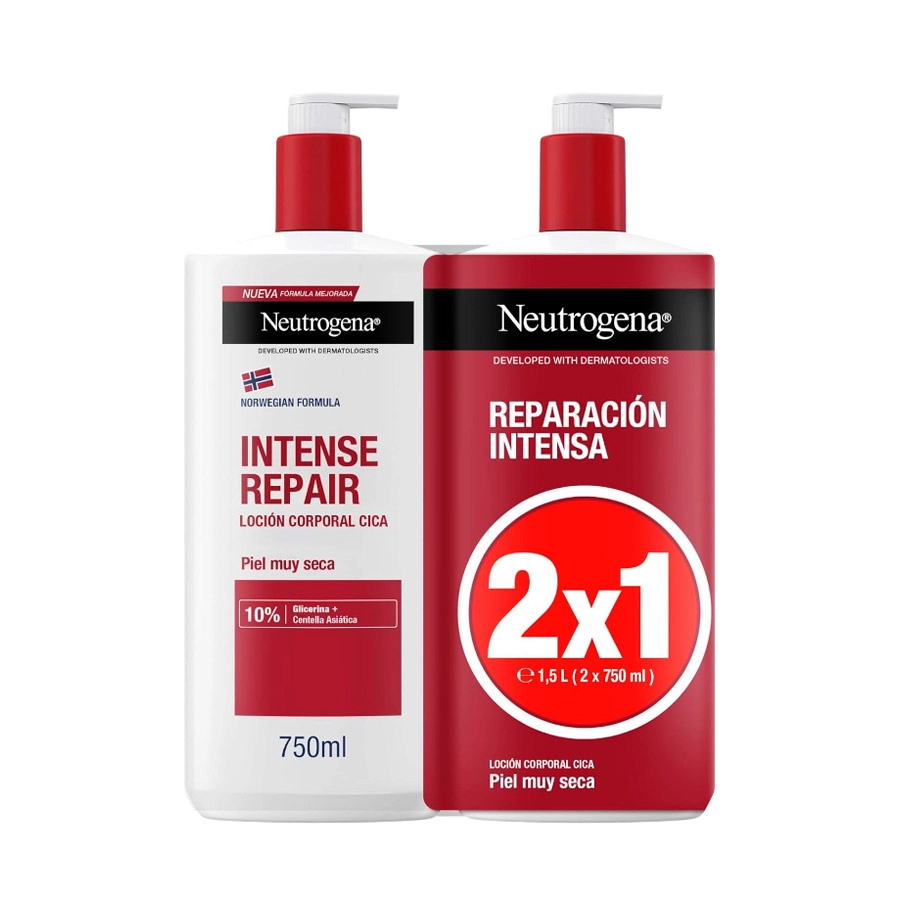NEUTROGENA FORMULA NORUEGA LOCION CORPORAL REPARACION INTENSA PIEL MUY SECA Y RUGOSA 2 ENVASES 7