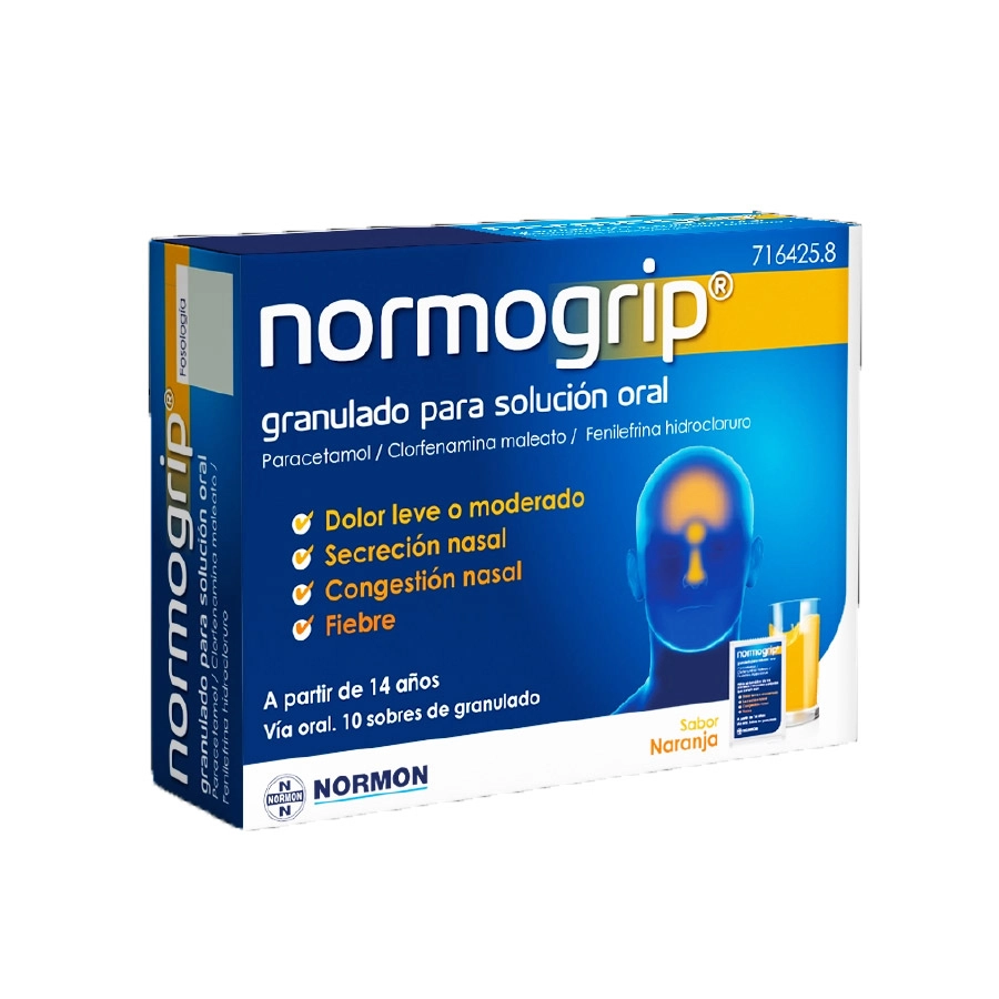 NORMOGRIP 10 SOBRES GRANULADO PARA SOLUCION ORAL
