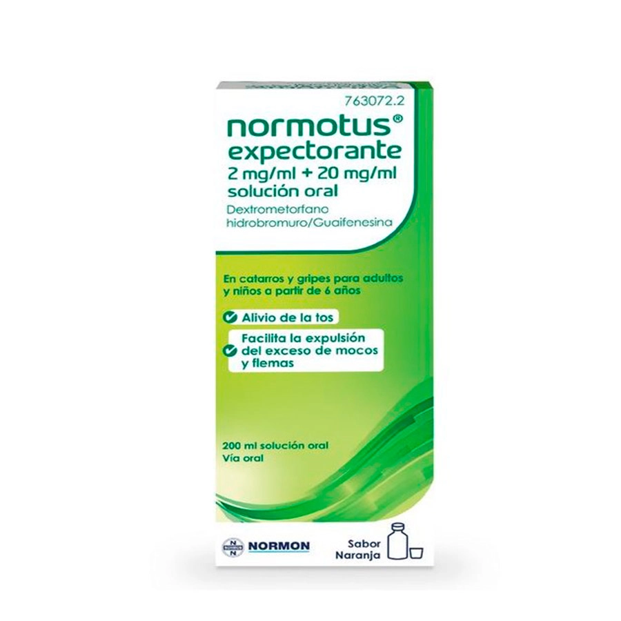 NORMOTUS EXPECTORANTE 2 MG/ML + 20 MG/ML SOLUCION ORAL 1 FRASCO 200 ML