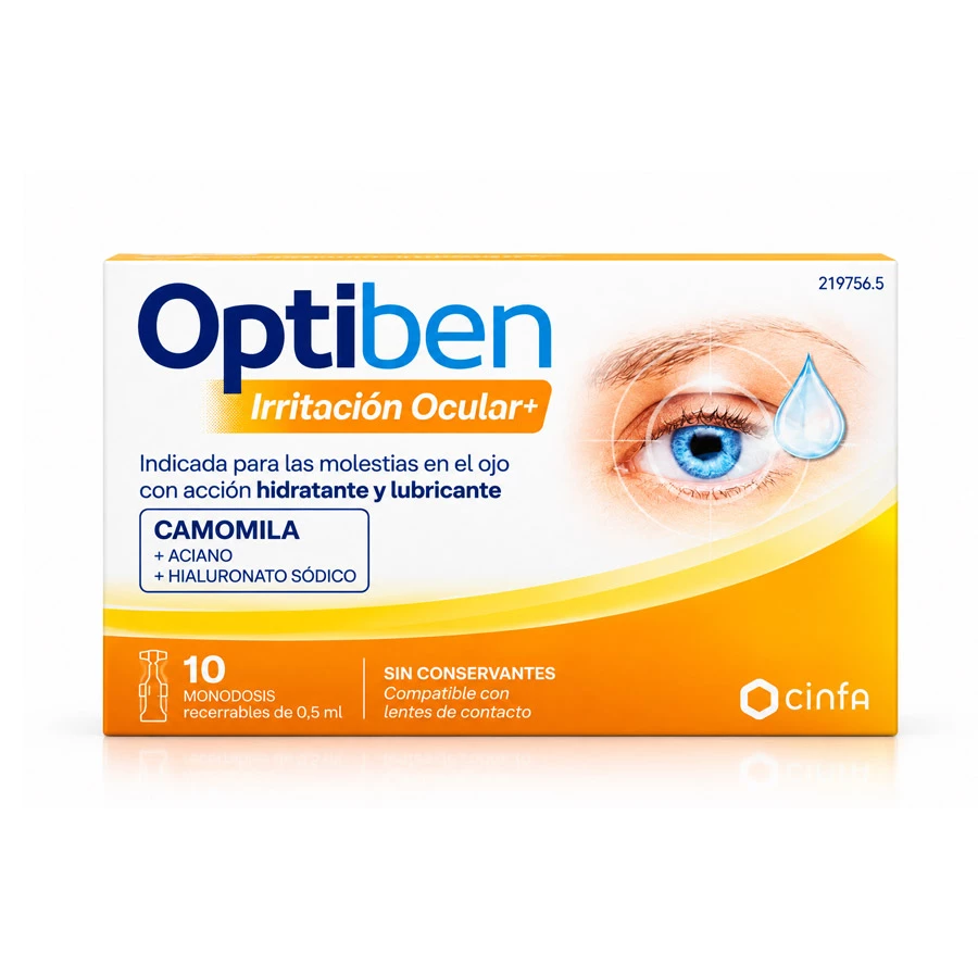 OPTIBEN IRRITACION OCULAR+  10 MONODOSIS 0,5 ML