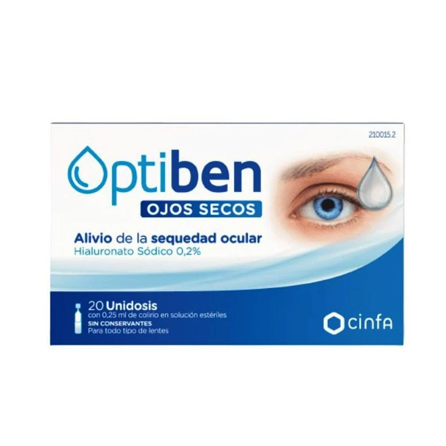 OPTIBEN OJOS SECOS  20 AMPOLLAS UNIDOSIS 0,25 ML