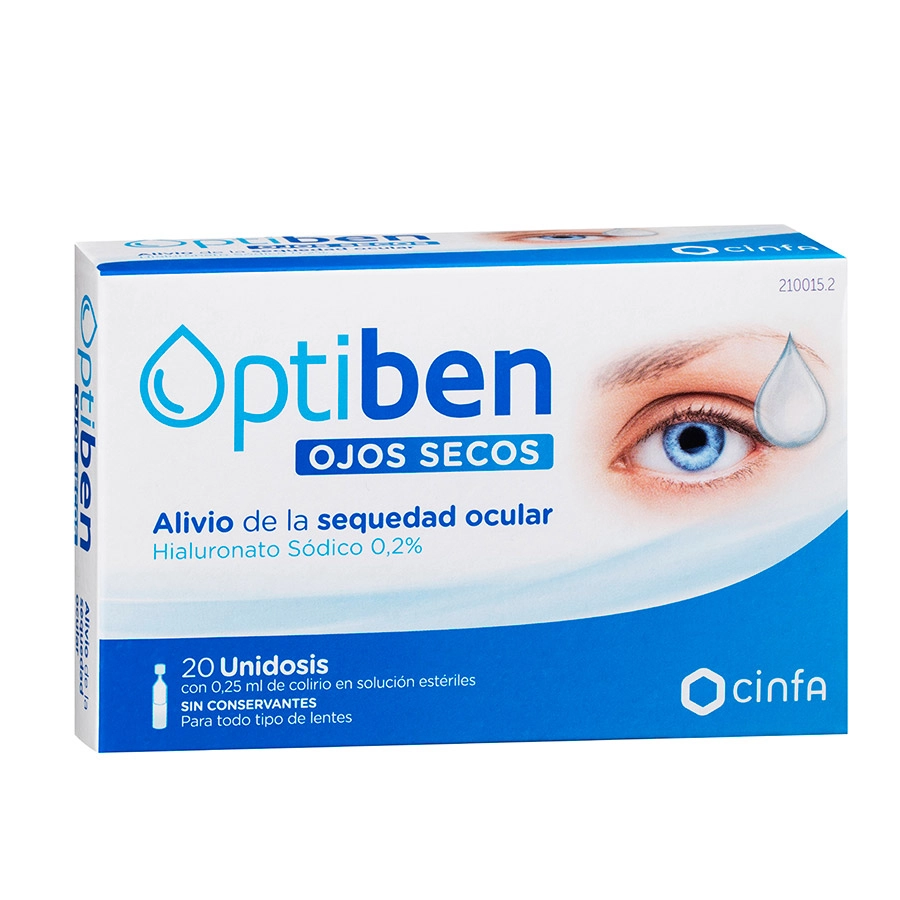 OPTIBEN OJOS SECOS  20 AMPOLLAS UNIDOSIS 0,25 ML