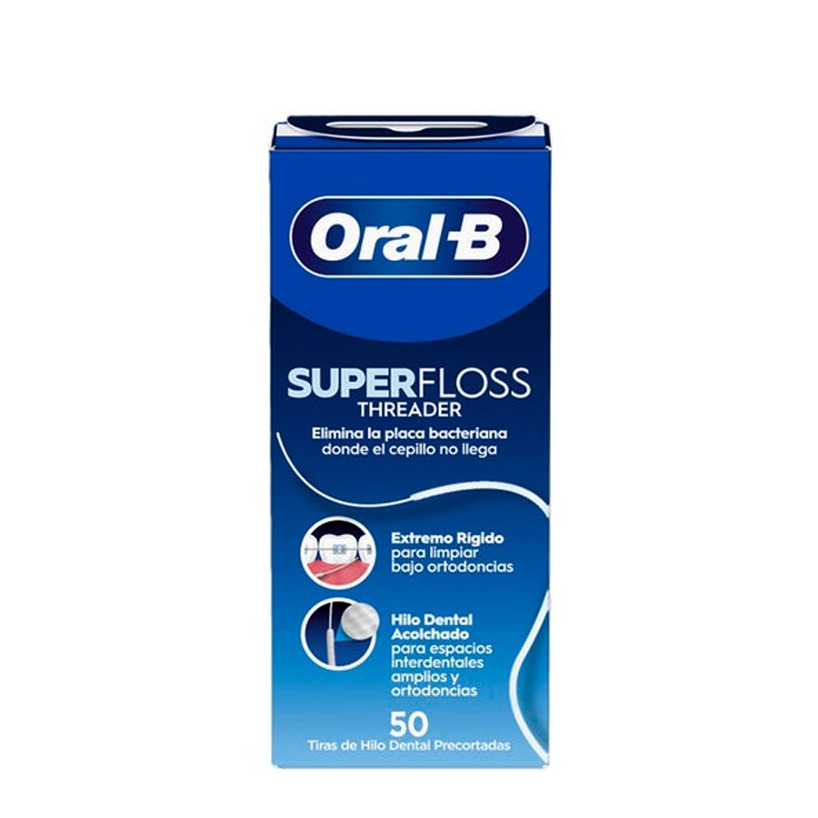 ORAL-B SUPERFLOSS SEDA DENTAL MENTA 50 UNIDADES