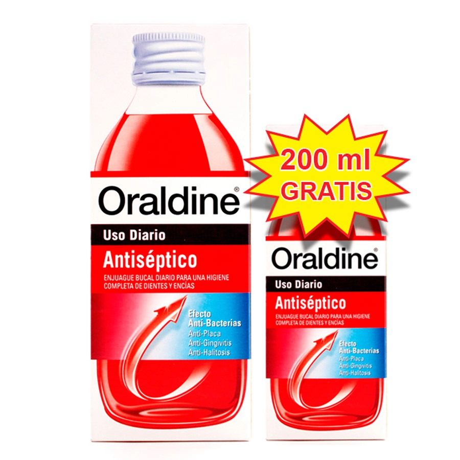 ORALDINE ANTISEPTICO  1 ENVASE 400 ML + 1 ENVASE 200 ML PACK