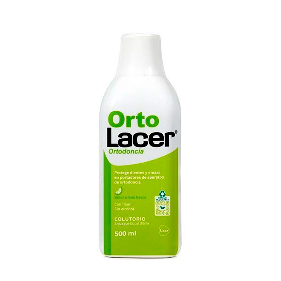 ORTOLACER ORTODONCIA COLUTORIO  1 ENVASE 500 ML SABOR LIMA FRESCA