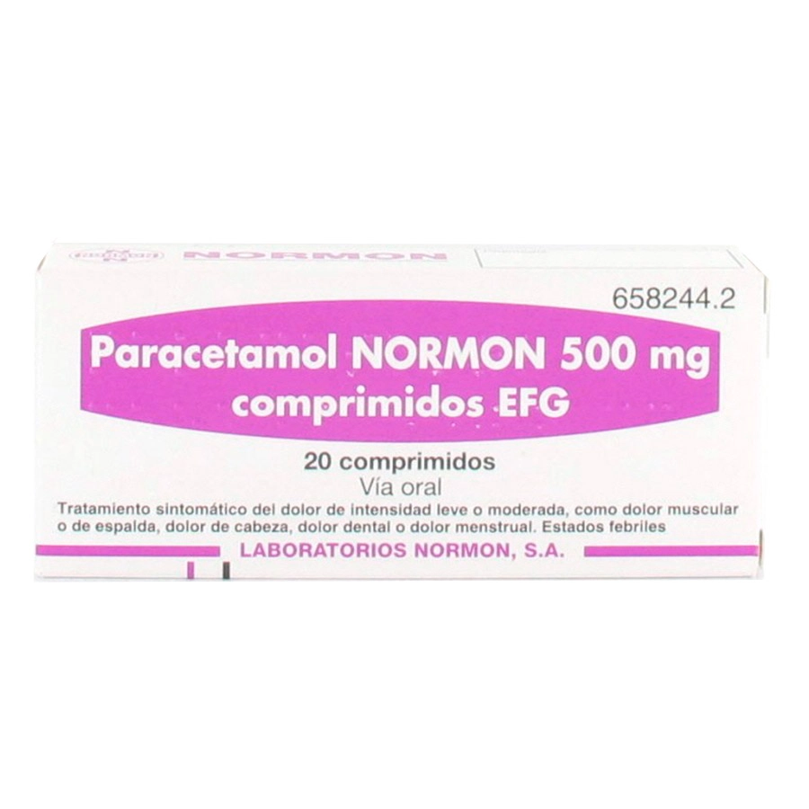 PARACETAMOL NORMON EFG 500 MG 20 COMPRIMIDOS