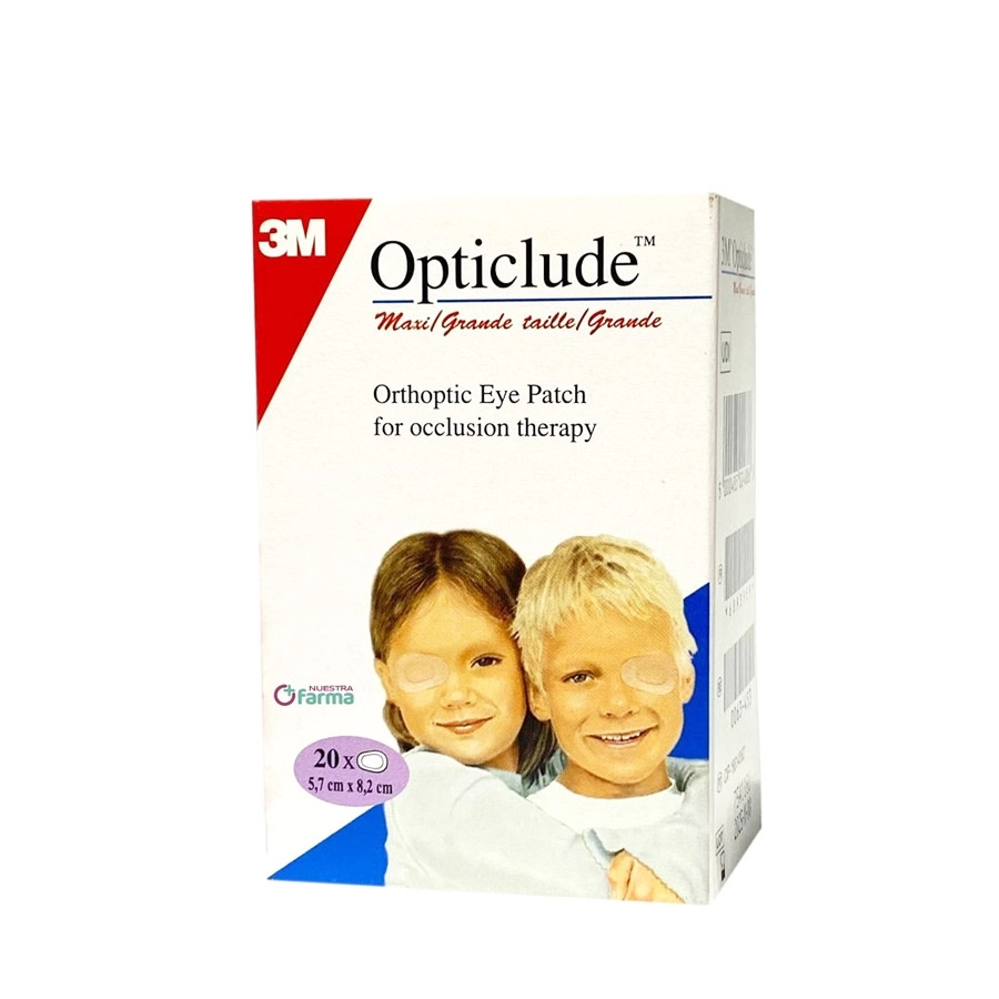 PARCHES OCULARES OPTICLUDE 1539 20 UNIDADES 8,0 CM X 5,7 CM TALLA GRANDE