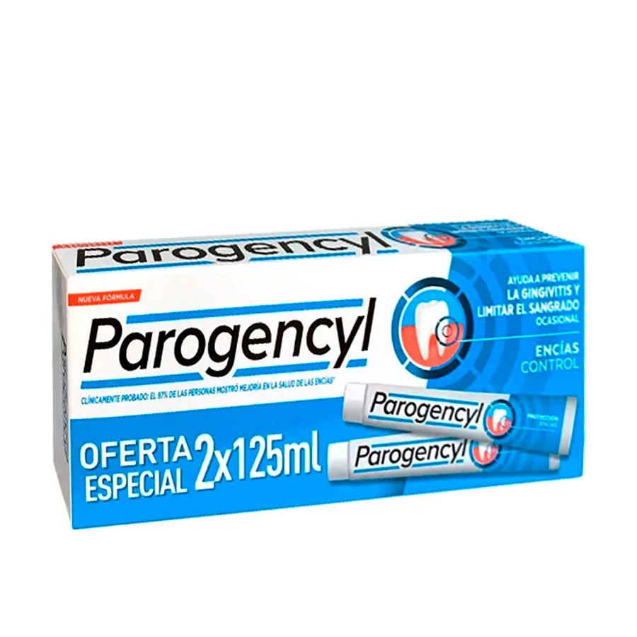 PAROGENCYL ENCIAS CONTROL DIARIO PASTA DENTIFRICA  2 TUBOS 125 ML DUPLO ESPECIAL SABOR MENTA