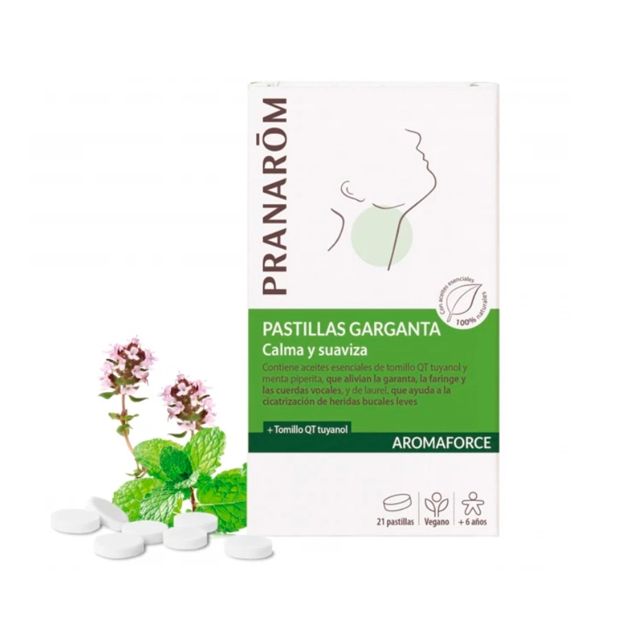 AROMAFORCE PASTILLAS CALMANTES GARGANTA 21 PASTILLAS PRANAROM