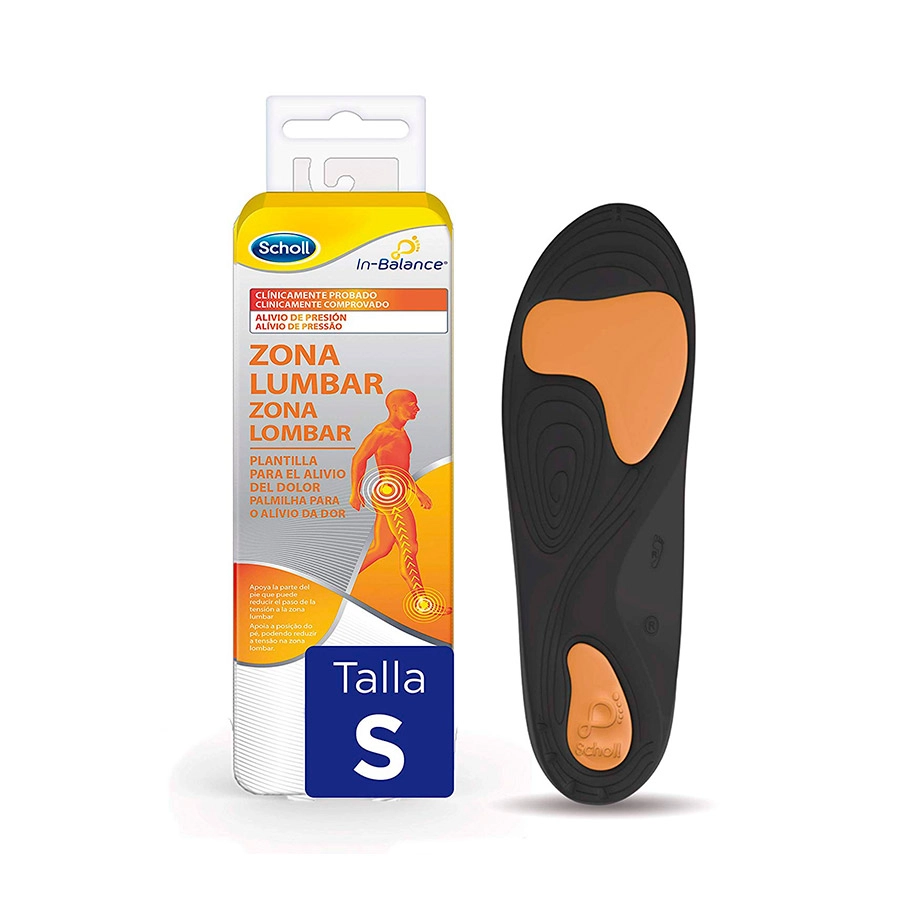 PLANTILLAS ZONA LUMBAR SCHOLL IN-BALANCE 1 PAR TALLA S