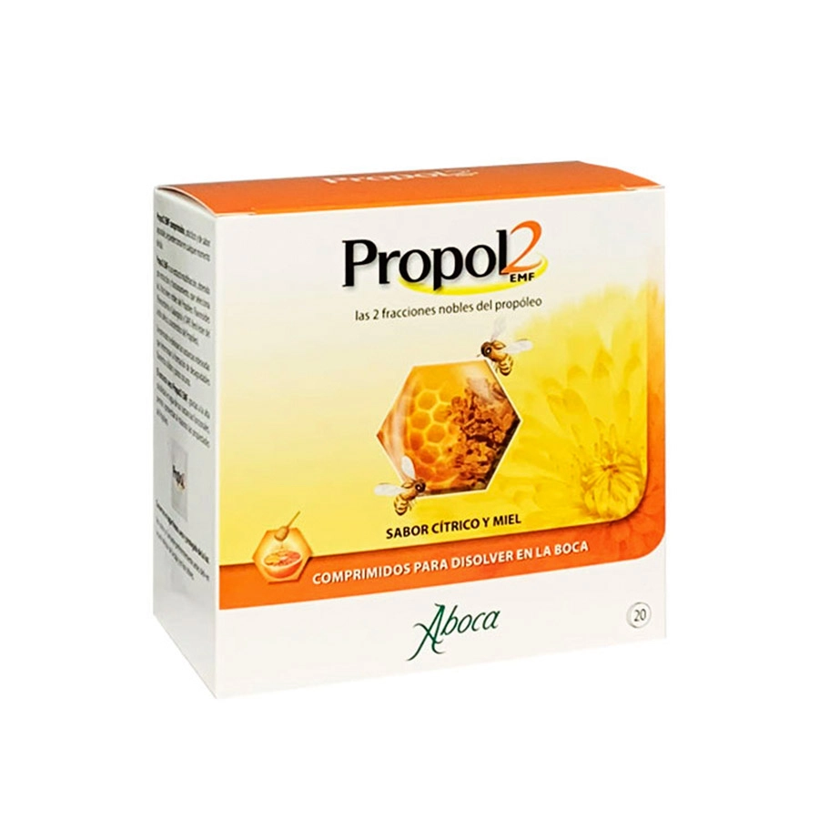 PROPOL 2 EMF  20 COMPRIMIDOS BUCODISPERSABLES SABOR CITRICO Y MIEL ABOCA