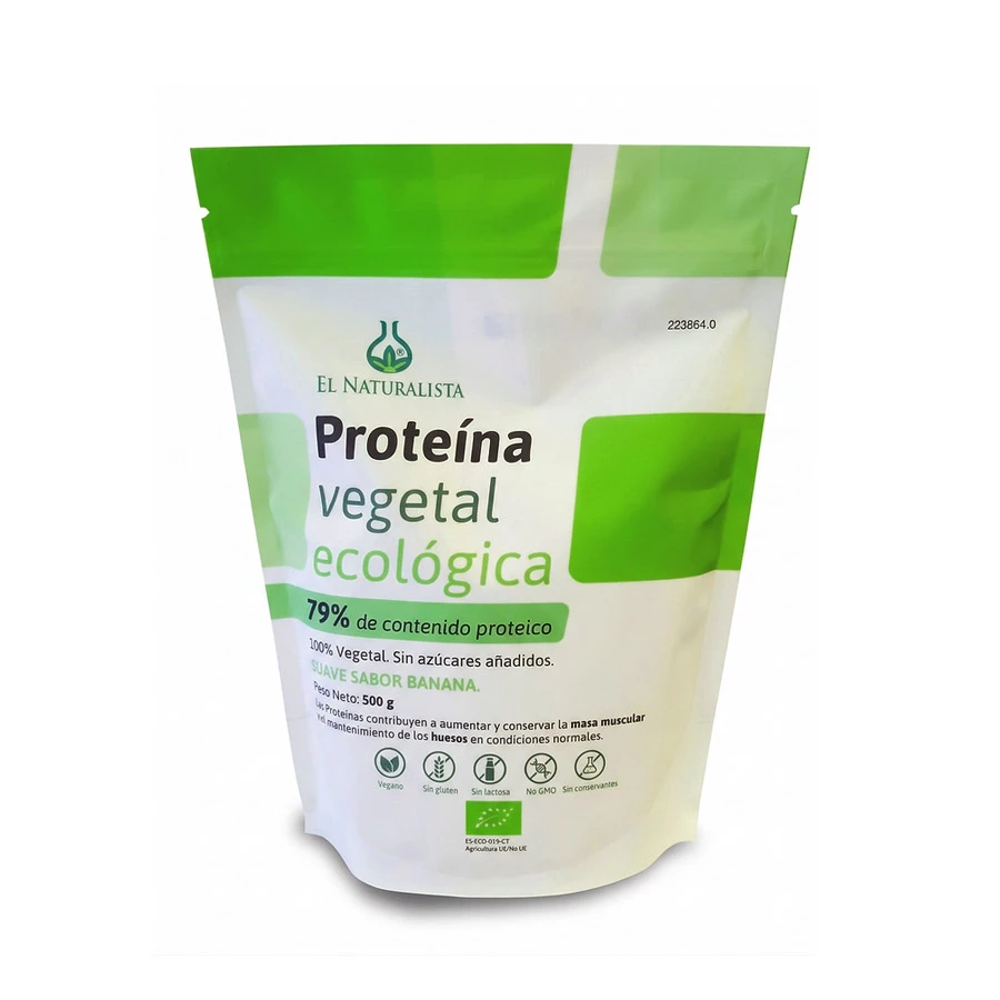 PROTEINA VEGETAL ECOLOGICA EL NATURALISTA  1 ENVASE 500 G SABOR BANANA