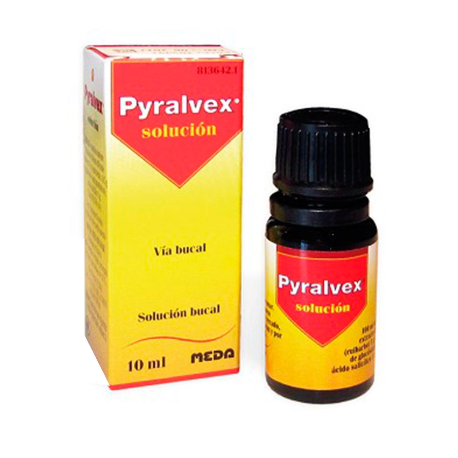 PYRALVEX 10 MG/ML + 50 MG/ML SOLUCION BUCAL 1 FRASCO 10 ML
