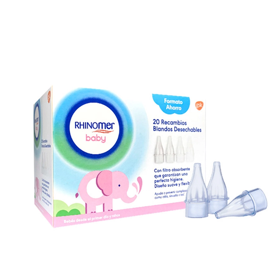 ASPIRADOR NASAL RHINOMER BABY 20 RECAMBIOS BLANDOS DESECHABLES