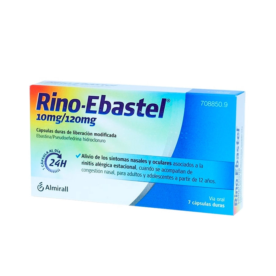 RINO-EBASTEL 10 MG/120 MG 7 CAPSULAS LIBERACION MODIFICADA