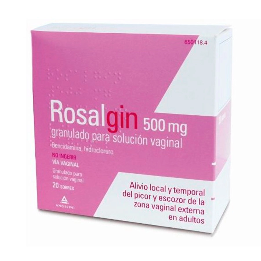 ROSALGIN 500 MG 20 SOBRES GRANULADO PARA SOLUCION VAGINAL
