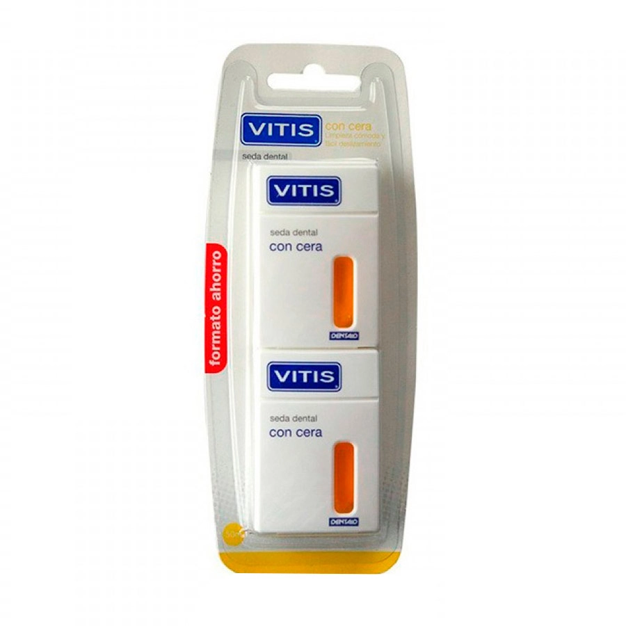 VITIS SEDA DENTAL CON CERA  50 M 2 UNIDADES DUPLO