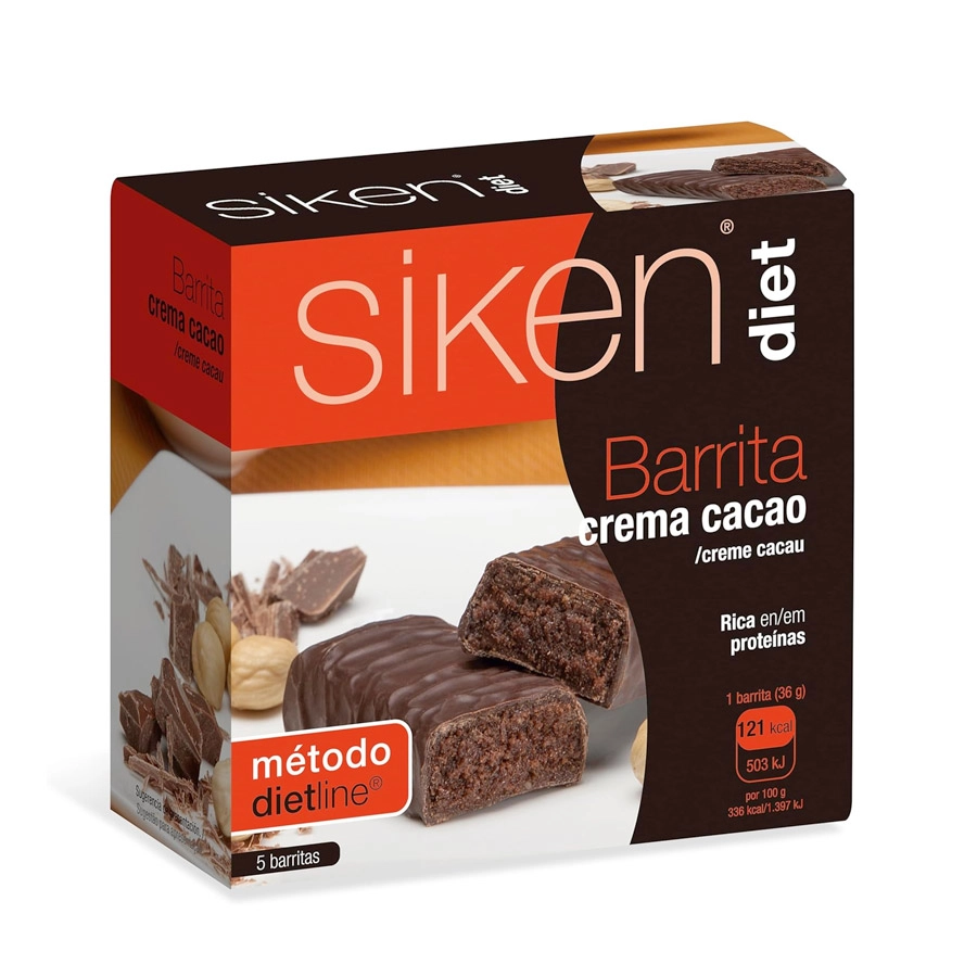 SIKEN DIET  5 BARRITAS 36 G SABOR CACAO