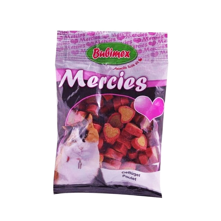 SNACK PARA GATO SABOR POLLO MERCIES 100GR