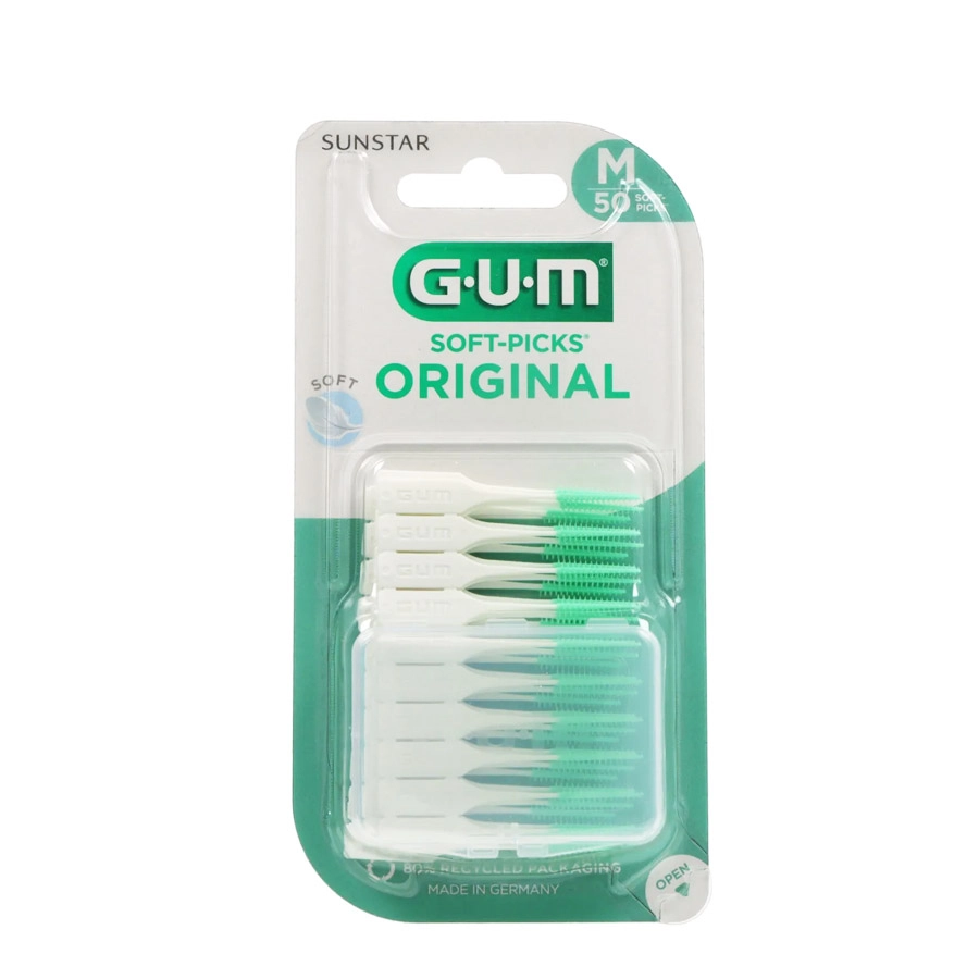 SOFT PICKS FILAMENTOS DE GOMA GUM 632 M50 SIN FLUOR 50 UNIDAD REGULAR