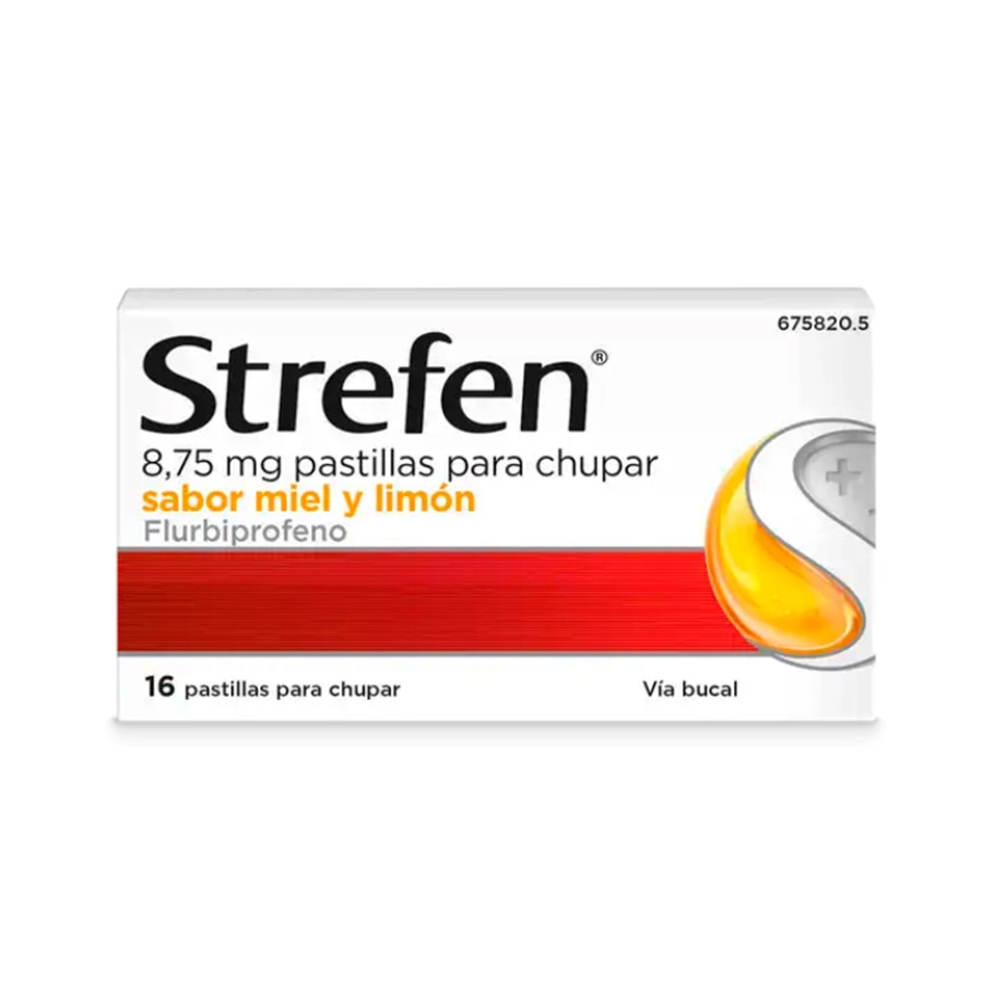 STREFEN 8,75 MG 16 PASTILLAS PARA CHUPAR (SABOR MIEL Y LIMON)