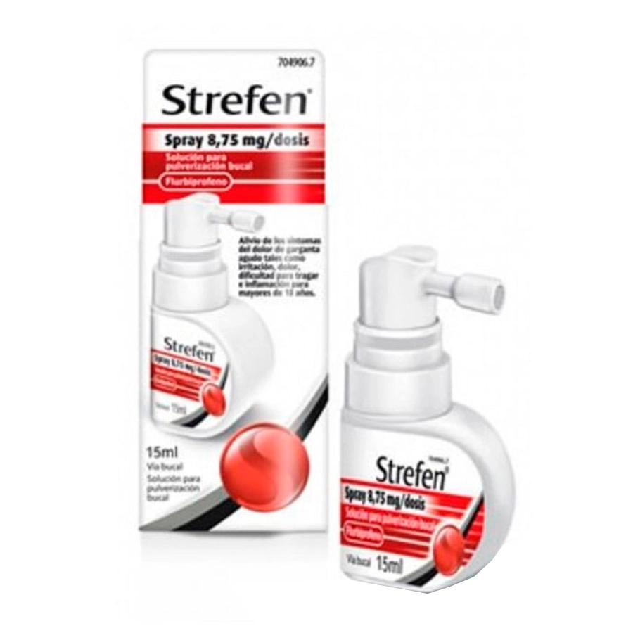 STREFEN SPRAY 8,75 MG/DOSIS SOLUCION PARA PULVERIZACION BUCAL 1 FRASCO 15 ML (SABOR MENTA)