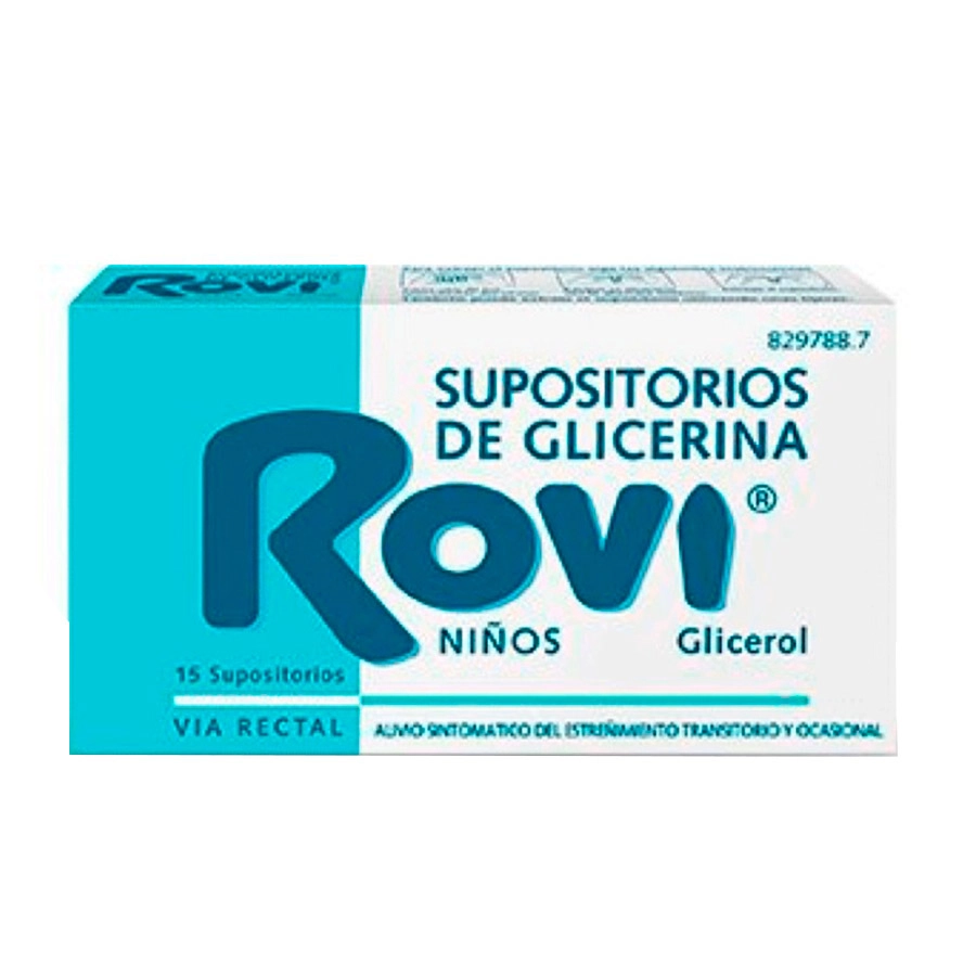 SUPOSITORIOS DE GLICERINA ROVI NIÑOS 1,375 G 12 SUPOSITORIOS