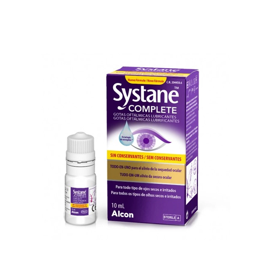 SYSTANE COMPLETE GOTAS OFTALMICAS LUBRICANTES SIN CONSERVANTES 1 FRASCO 10 ML