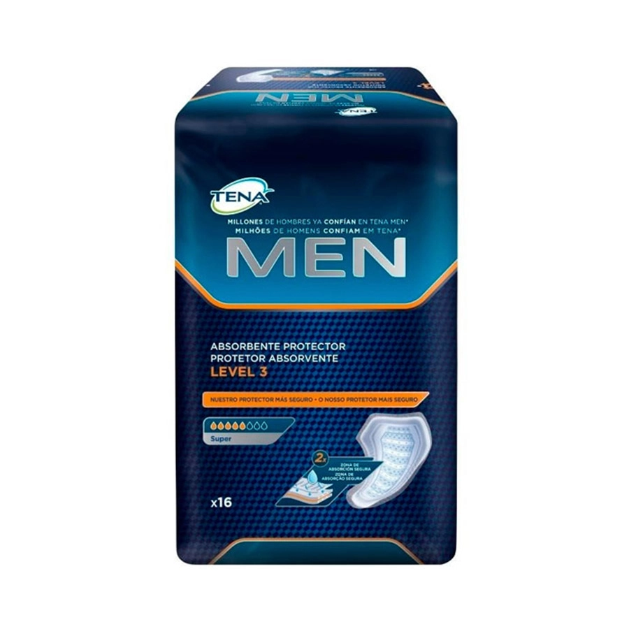TENA FOR MEN LEVEL 3 INCONTINENCIA 16 UN