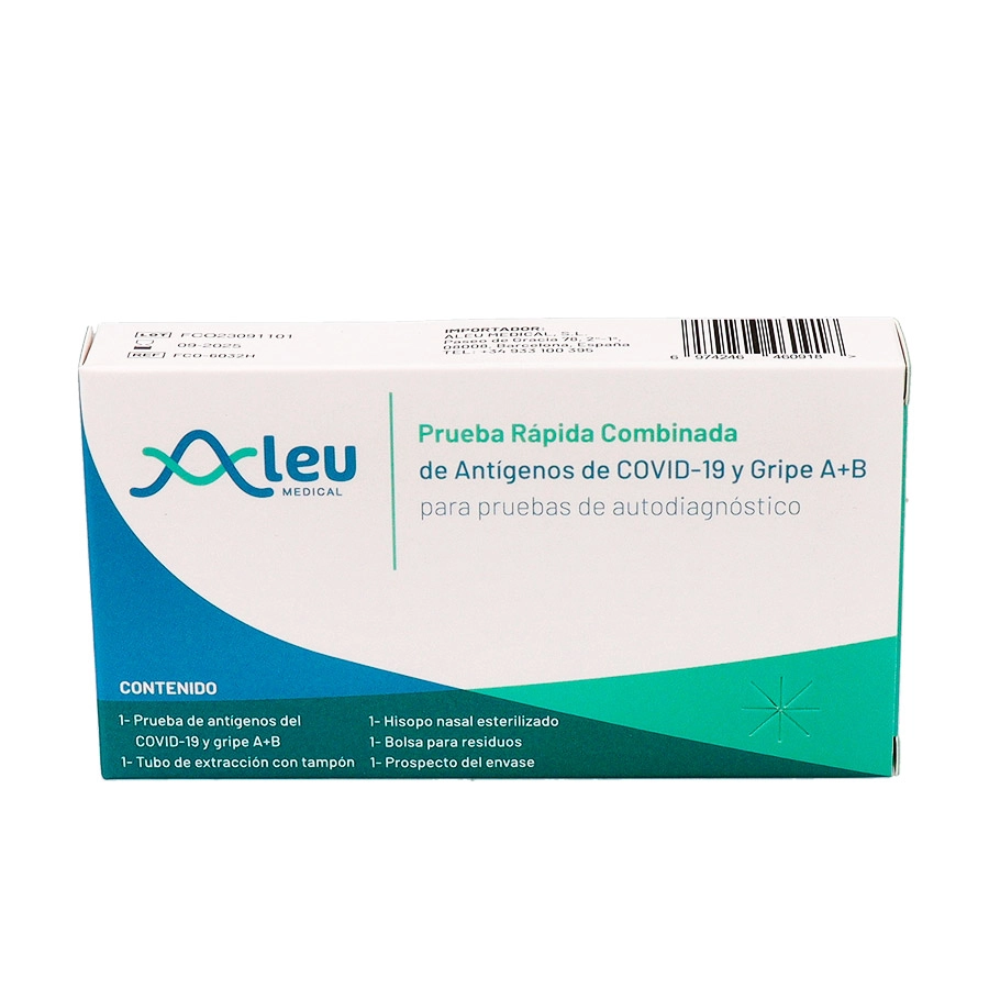 TEST NASAL COMBINADO AUTODIAGNOSTICO ANTIGENOS SARS-COV-2 Y GRIPE A/B SAFECARE BIOTECH (ALEU MED