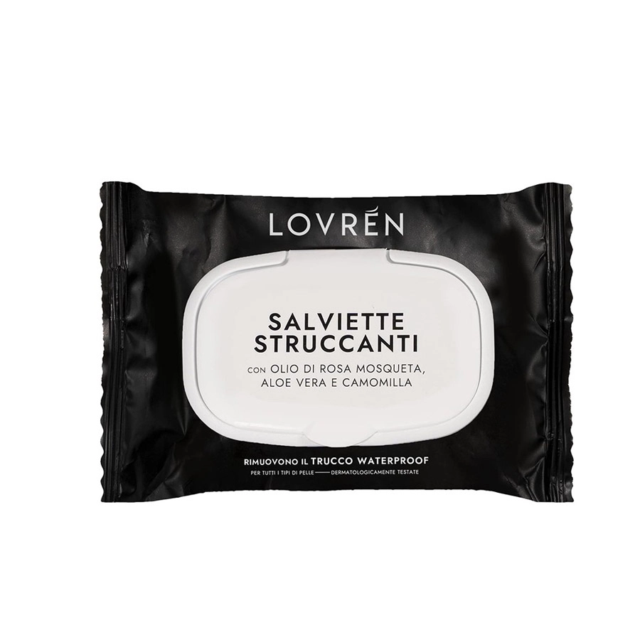 TOALLITAS DESMAQUILLANTES WATERPROOF LOVREN 20 UNIDADES