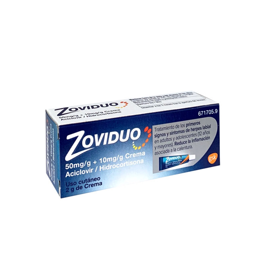 ZOVIDUO 50 MG/G + 10 MG/G CREMA 1 TUBO 2 G